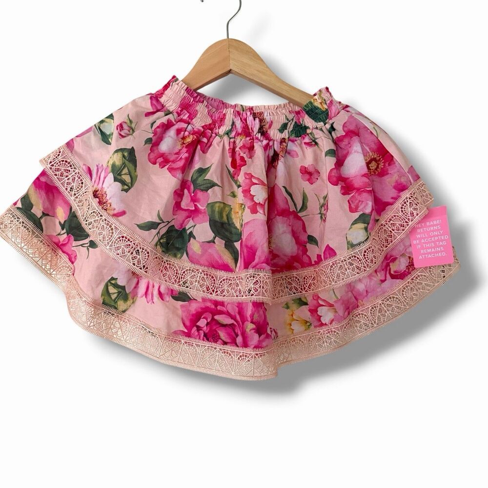 New Buddy Love Explorer Set Tweens Floral Top Skort 100% Cotton Small Size 10 - Picture 11 of 16